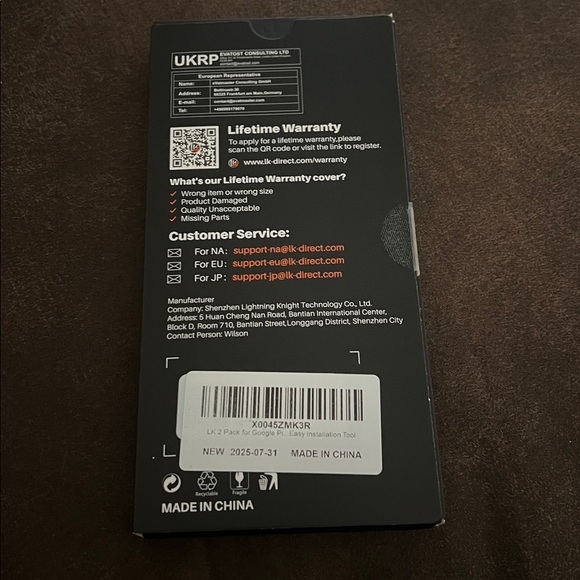 LK 2 Pack For Google pixel 8 pro camera lens protector (black) - Picture 2 of 3